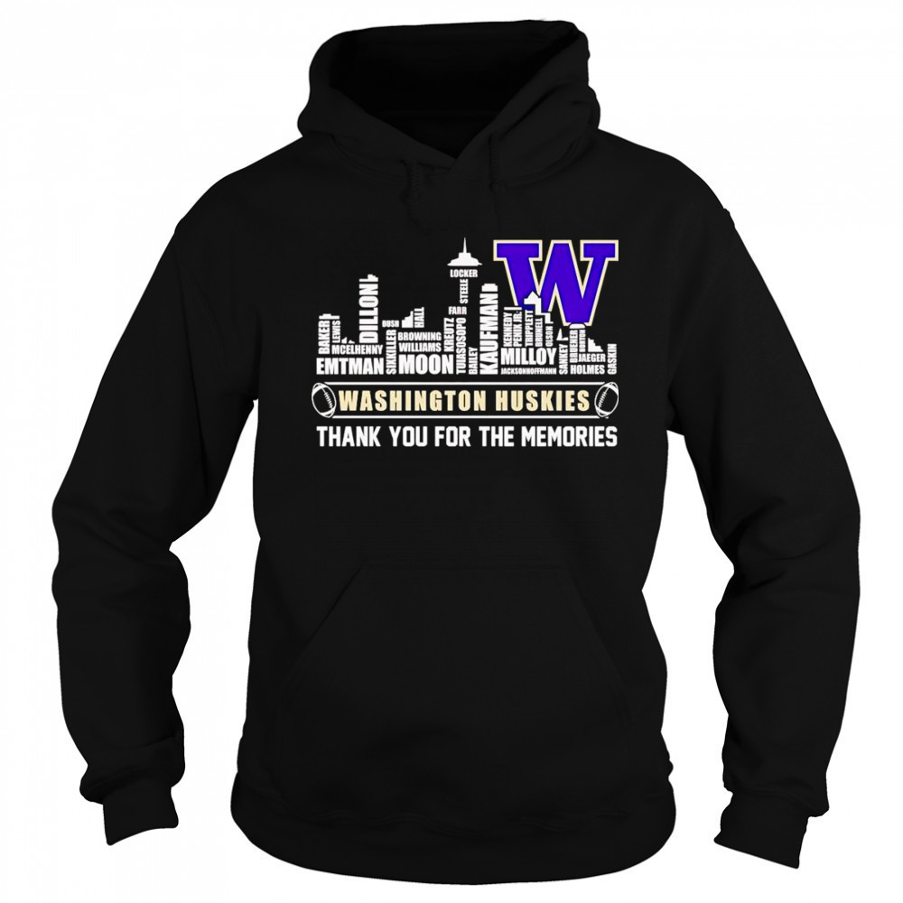 City skyline Washington Huskies thank you for the memories shirt Sweatshirt