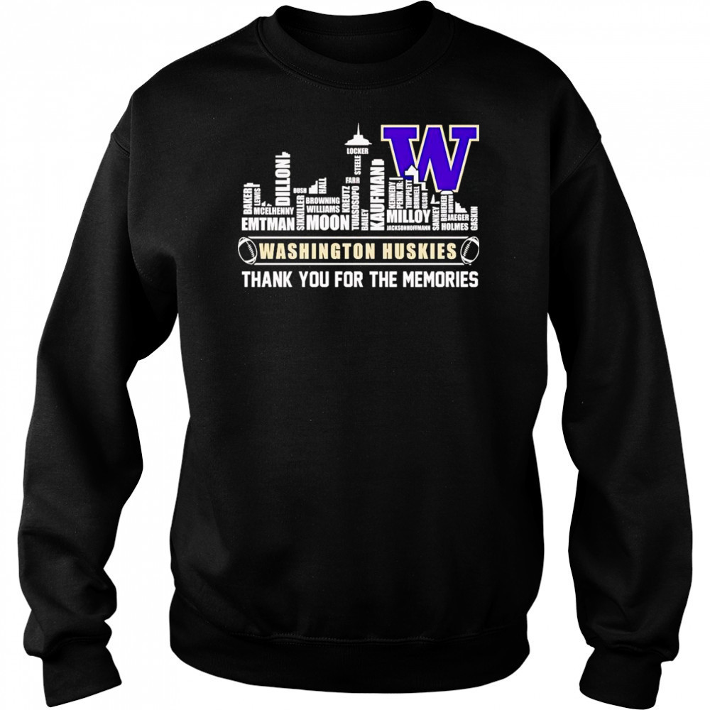 City skyline Washington Huskies thank you for the memories shirt Hoodie