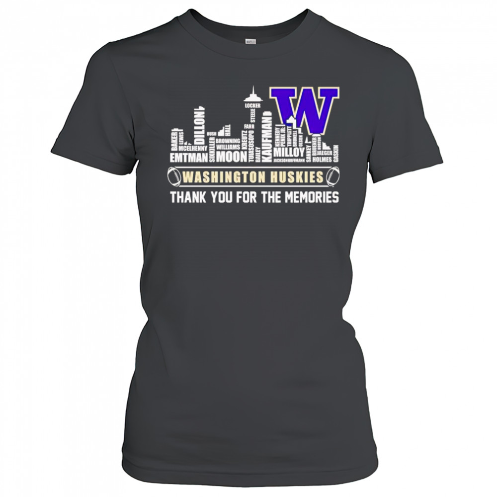 City skyline Washington Huskies thank you for the memories shirt Women's T-shirt