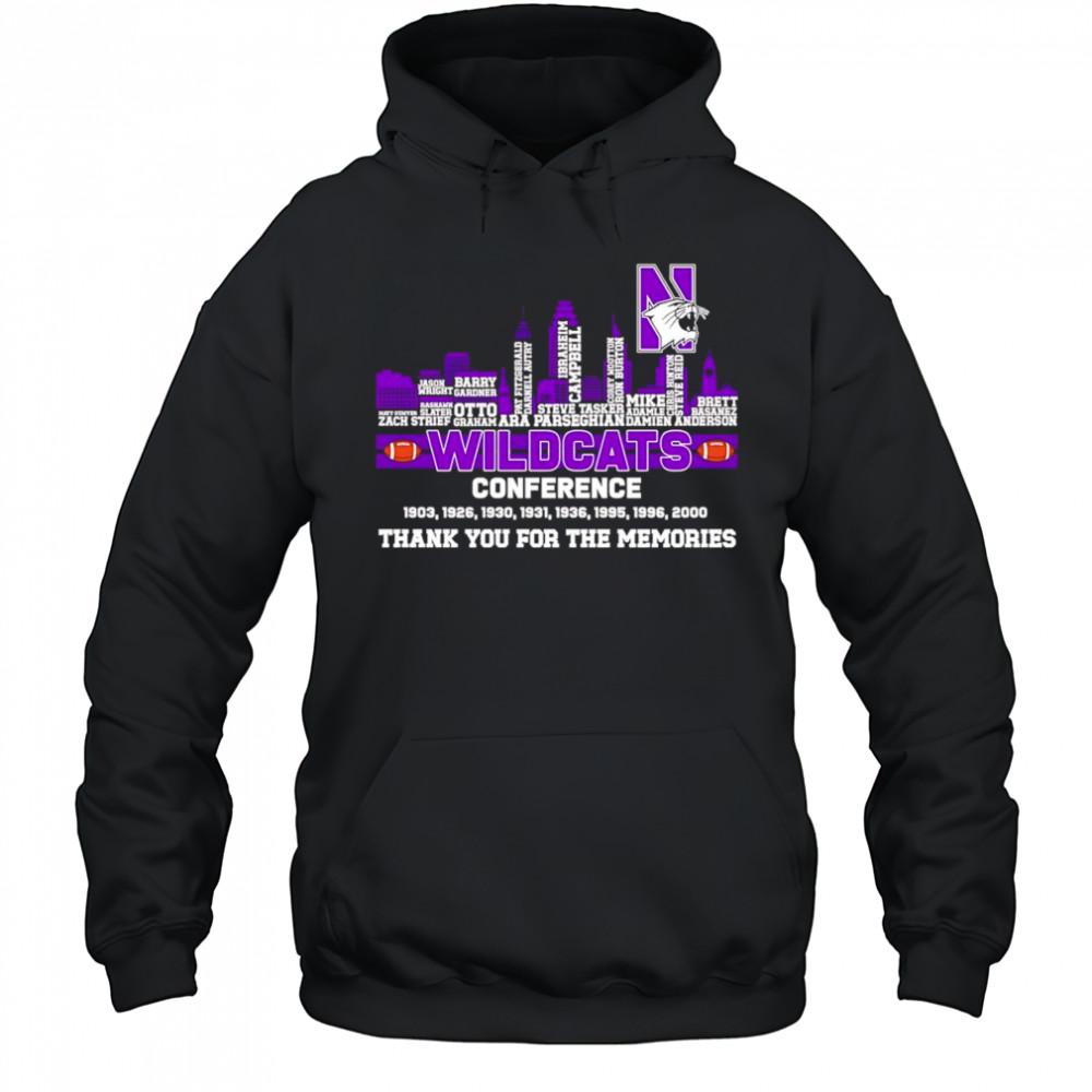 City skyline Wildcats Conference thank you for the memories shirt Hoodie
