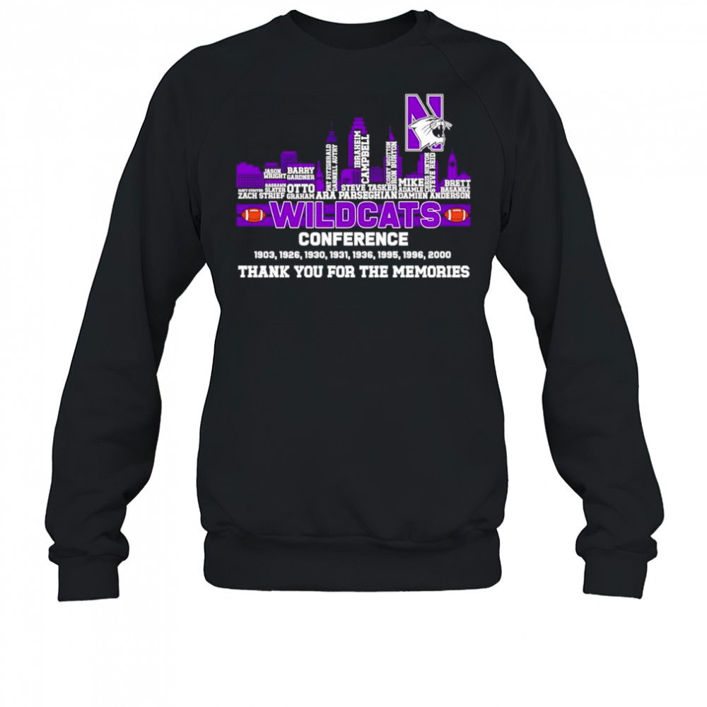 City skyline Wildcats Conference thank you for the memories shirt Sweatshirt