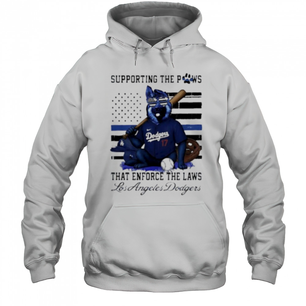 Los Angeles Dodgers Shohei Ohtani supporting the paws that enforce the laws shirt Hoodie