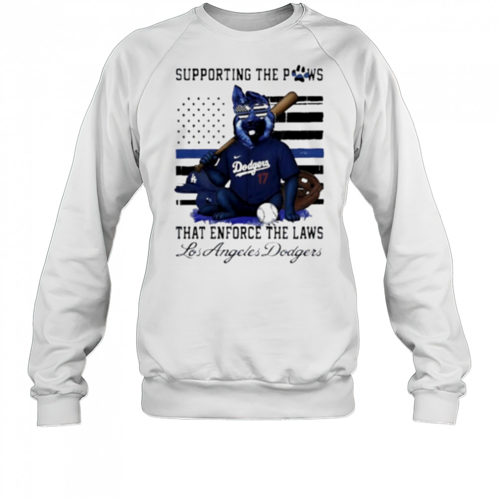 Los Angeles Dodgers Shohei Ohtani supporting the paws that enforce the laws shirt Sweatshirt