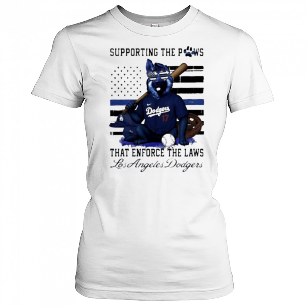 Los Angeles Dodgers Shohei Ohtani supporting the paws that enforce the laws shirt Women's T-shirt