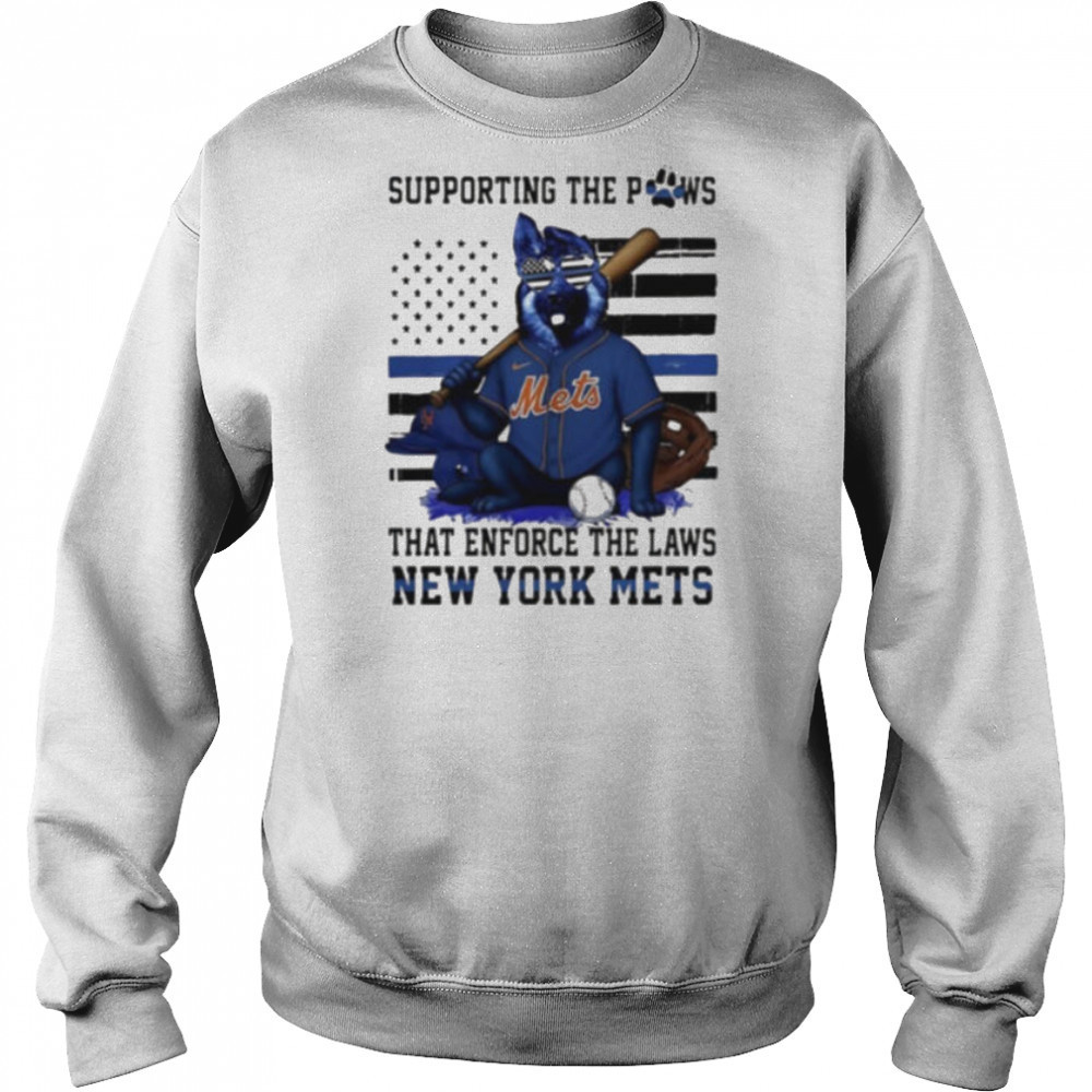 New York Mets supporting the paws that enforce the laws shirt Hoodie