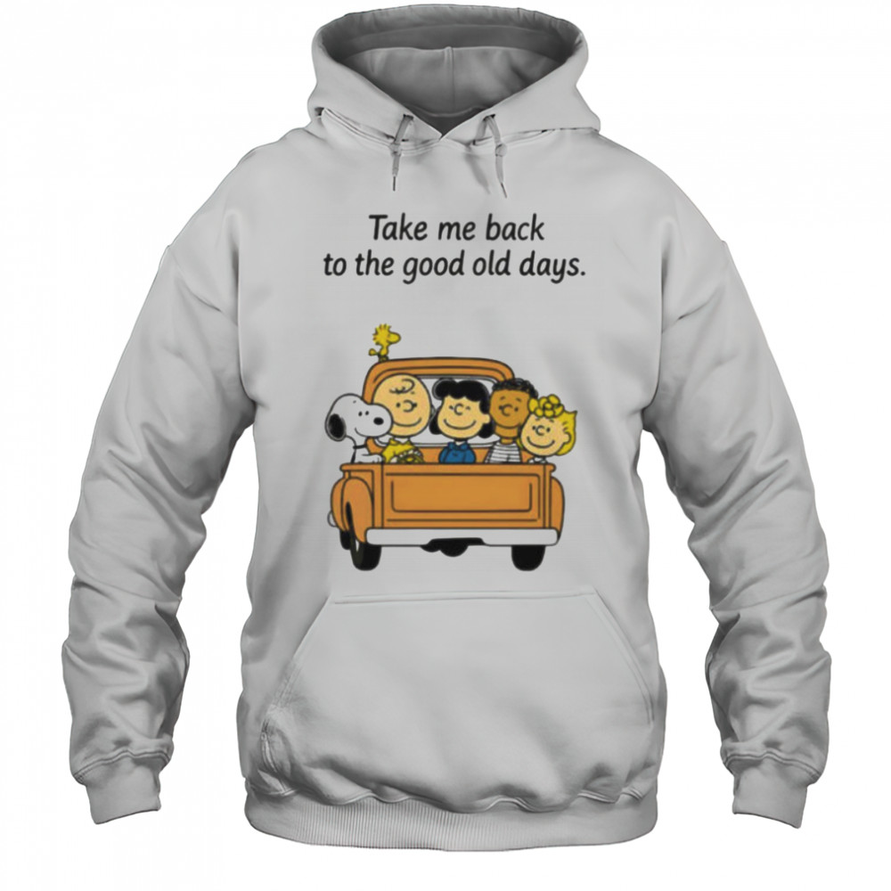 Peanuts characters take me back to the good old days shirt Hoodie