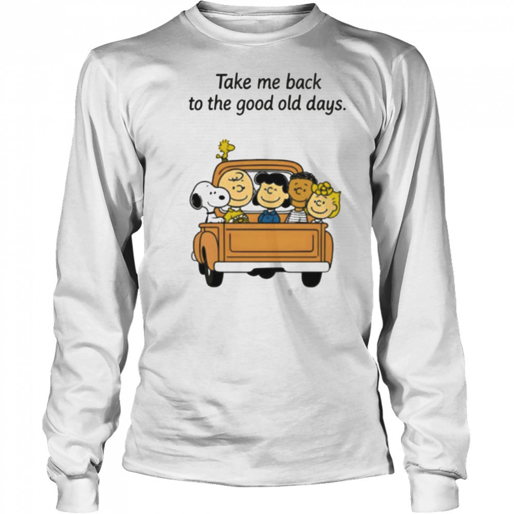 Peanuts characters take me back to the good old days shirt Long Sleeved