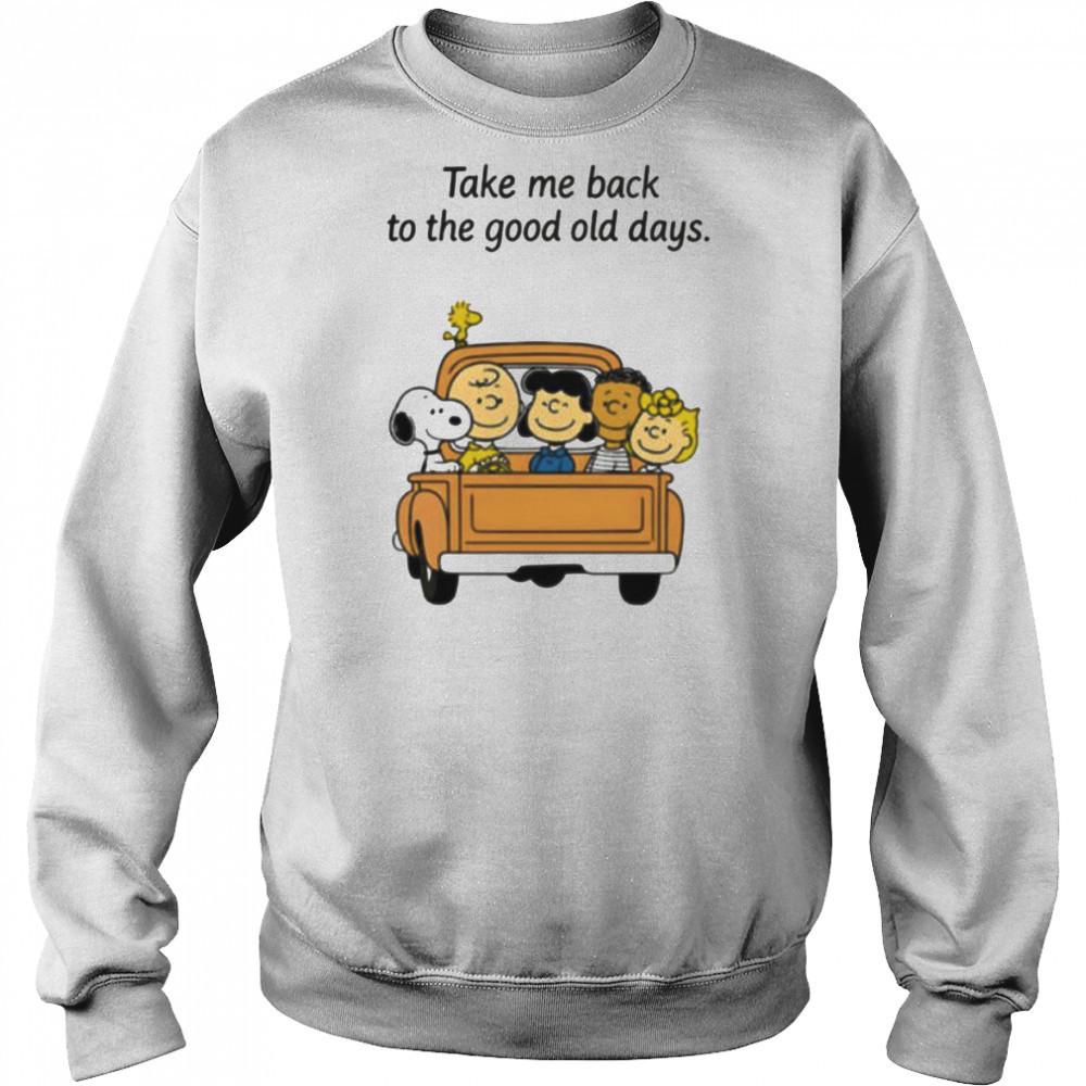 Peanuts characters take me back to the good old days shirt Hoodie