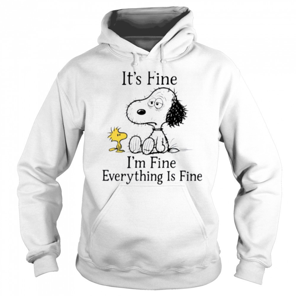 Snoopy and Woodstock it’s fine I’m fine everything is fine shirt Sweatshirt