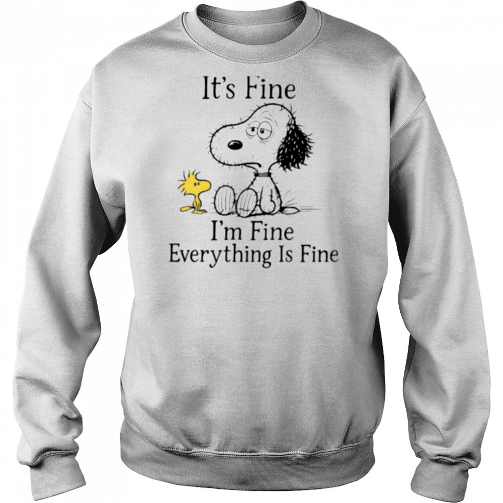 Snoopy and Woodstock it’s fine I’m fine everything is fine shirt Hoodie
