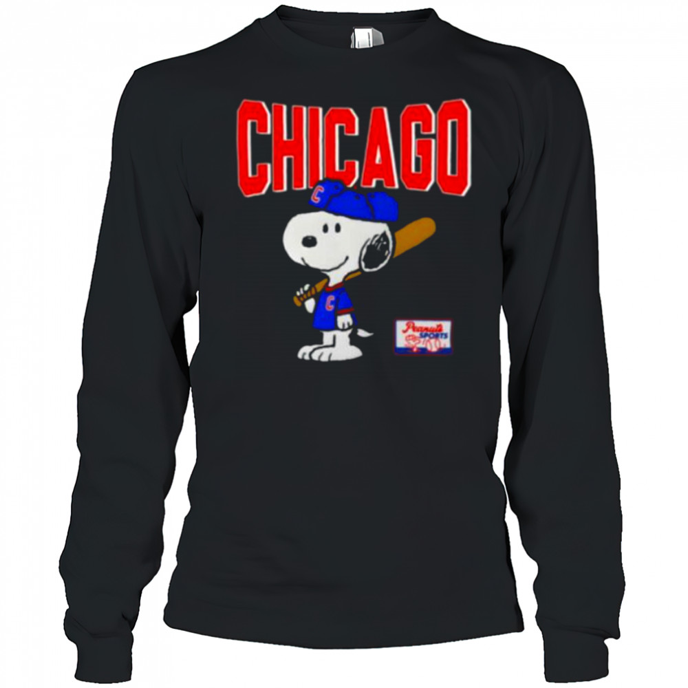 Snoopy Peanuts Ripple Junction Chicago Baseball shirt Long Sleeved