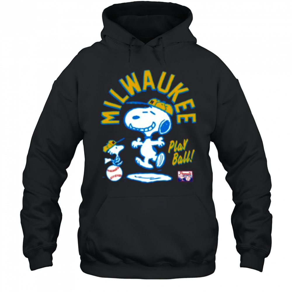 Snoopy Peanuts Ripple Junction Milwaukee Baseball shirt Hoodie