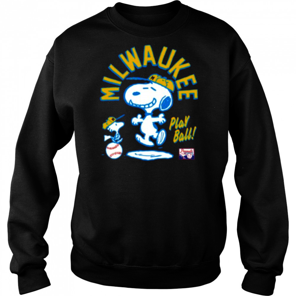 Snoopy Peanuts Ripple Junction Milwaukee Baseball shirt Hoodie