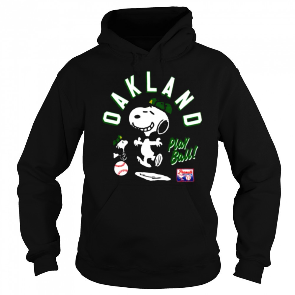 Snoopy Peanuts Ripple Junction Oakland Baseball Sweatshirt