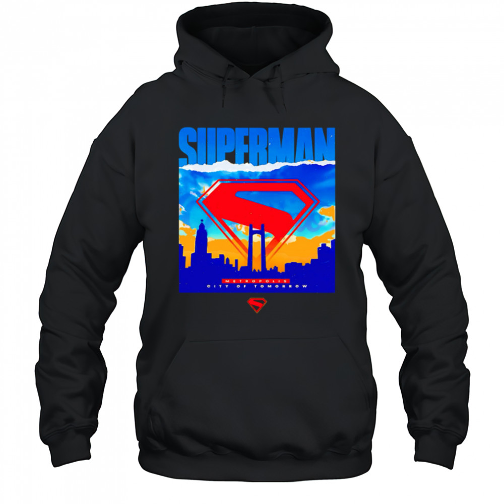 Superman metropolis city of tomorrow ripped poster shirt Hoodie
