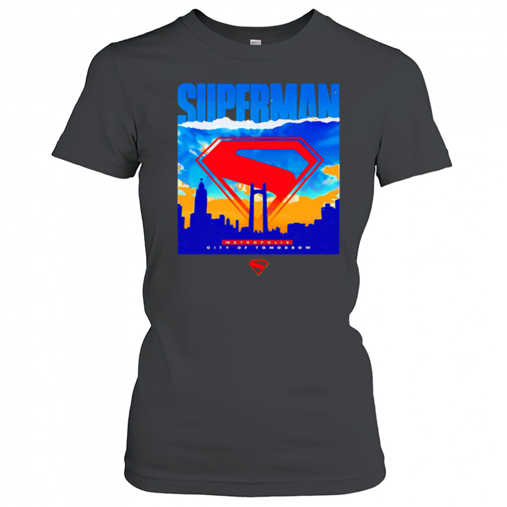 Superman metropolis city of tomorrow ripped poster shirt Women's T-shirt