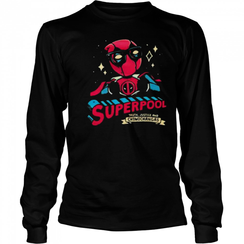 Superpool truth justice and chimichangas shirt Long Sleeved
