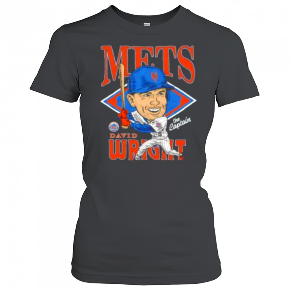 The Captain David Wright New York Mets Caricature Signature T Shirt Women's T-shirt
