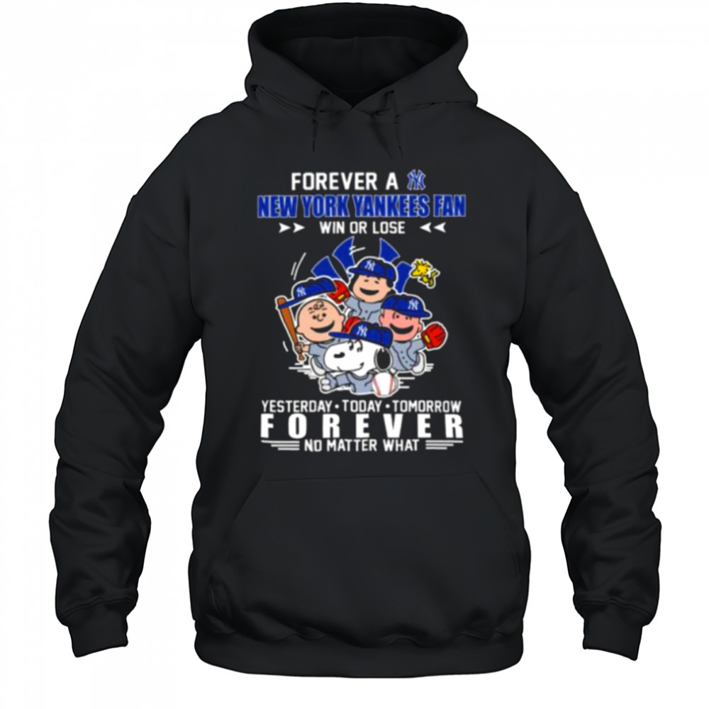 The Peanuts Characters Forever A New York Yankees Fan Win Or Lose shirt Hoodie