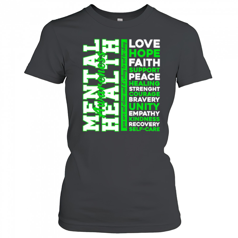 Top Positive Green Words Mental Health Awareness Classic shirt Women's T-shirt