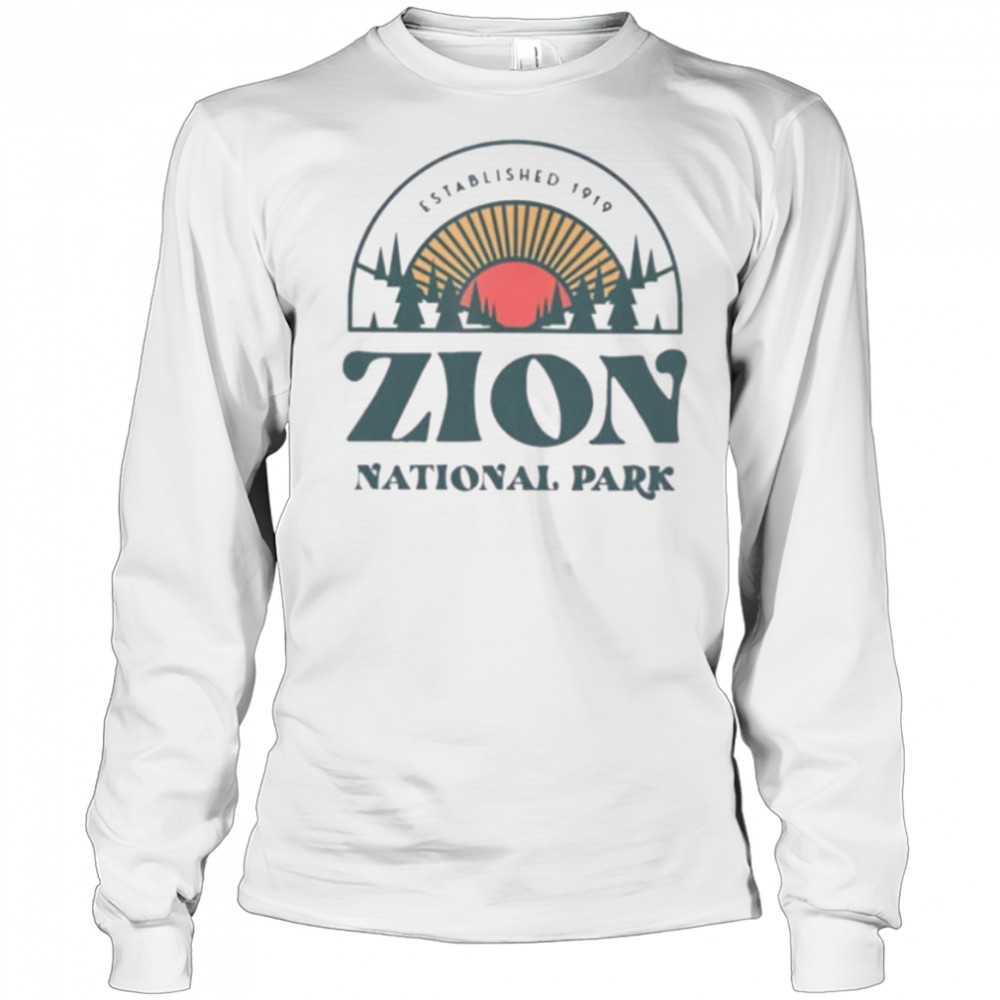 Zion National Park established 1919 shirt Long Sleeved