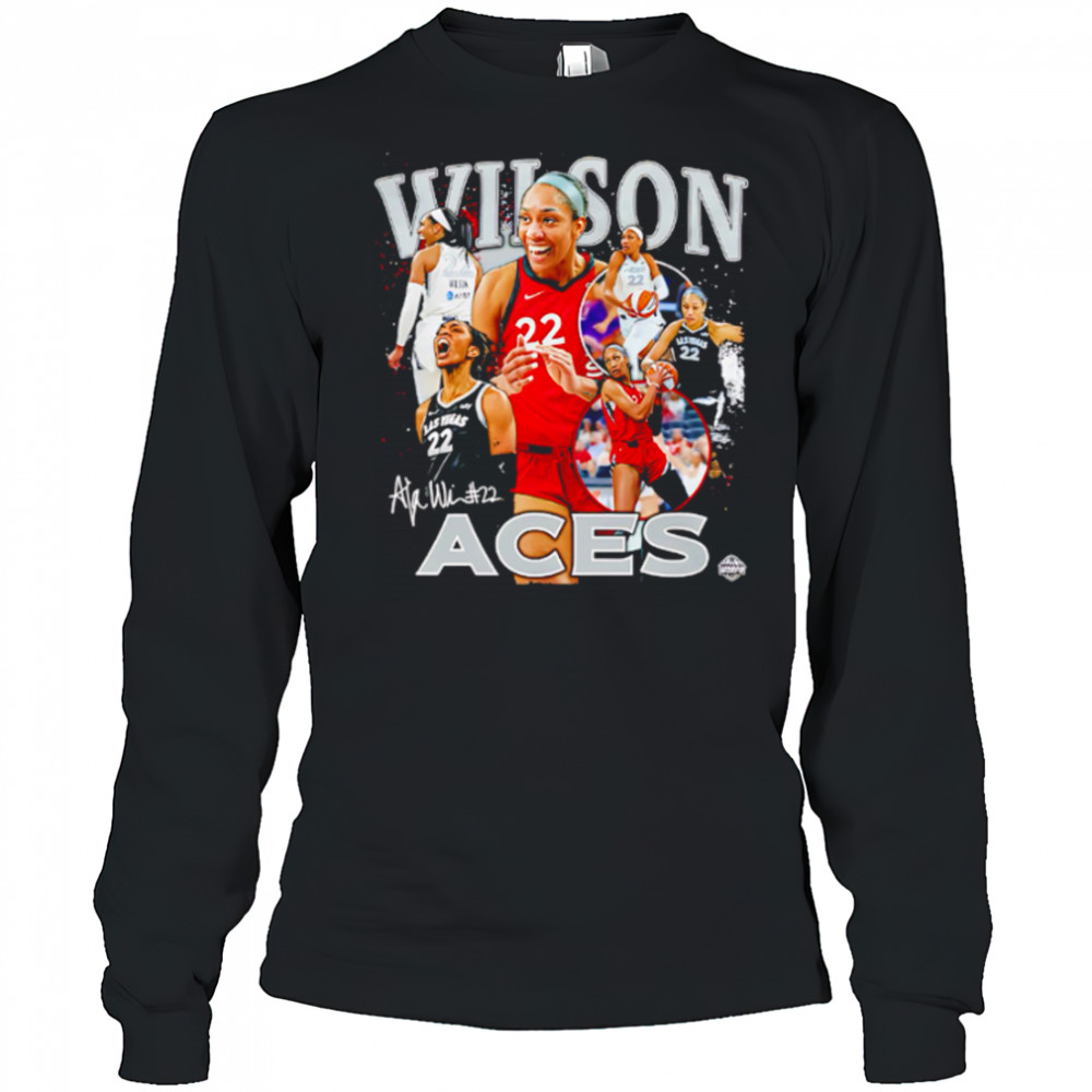A’ja Wilson Las Vegas Aces WNBA All-Star signature shirt Long Sleeved