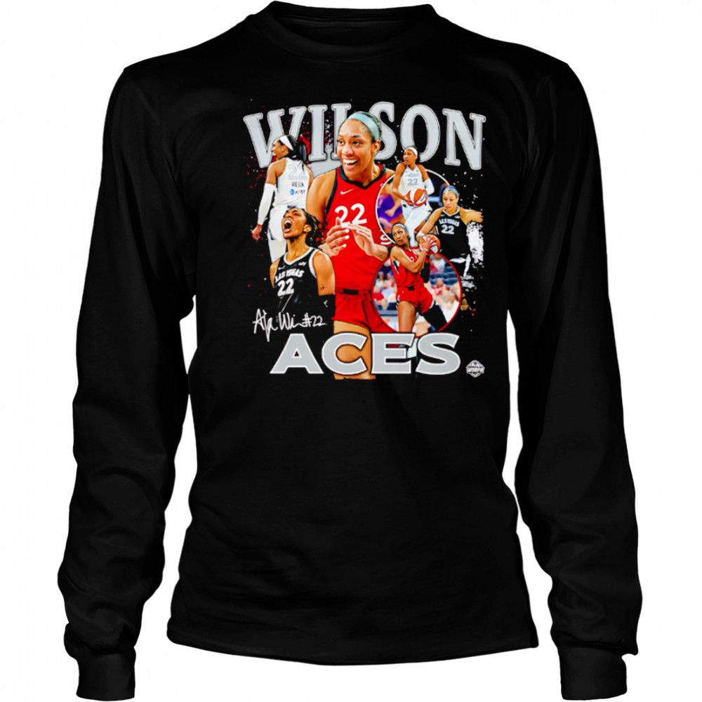 A’ja Wilson Las Vegas Aces WNBA All-Star signature shirt Long Sleeved