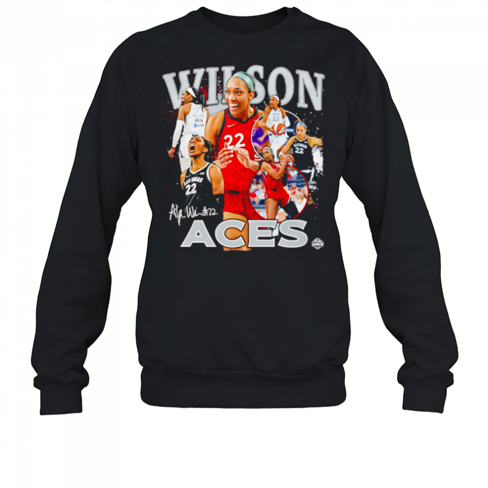 A’ja Wilson Las Vegas Aces WNBA All-Star signature shirt Sweatshirt