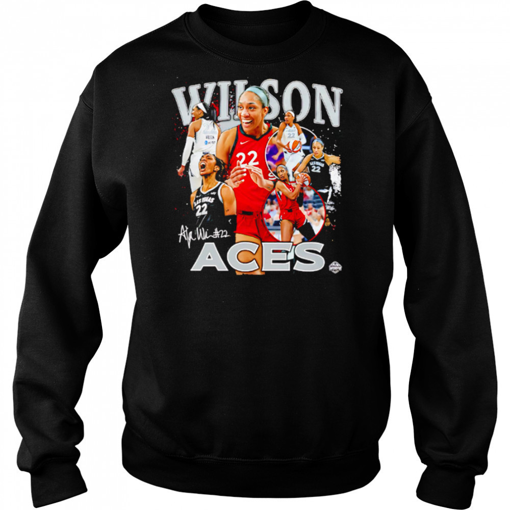 A’ja Wilson Las Vegas Aces WNBA All-Star signature shirt Hoodie