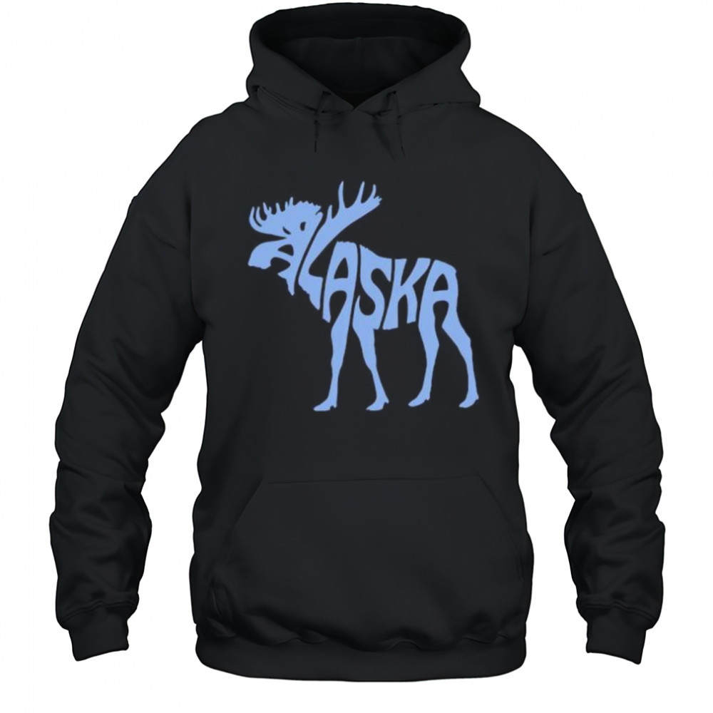 Alaska Moose Word shirt Hoodie