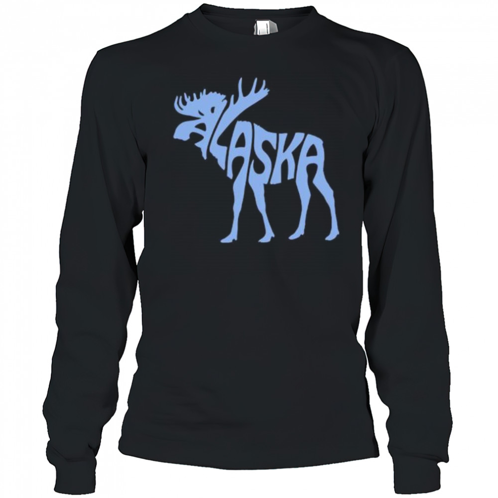 Alaska Moose Word shirt Long Sleeved
