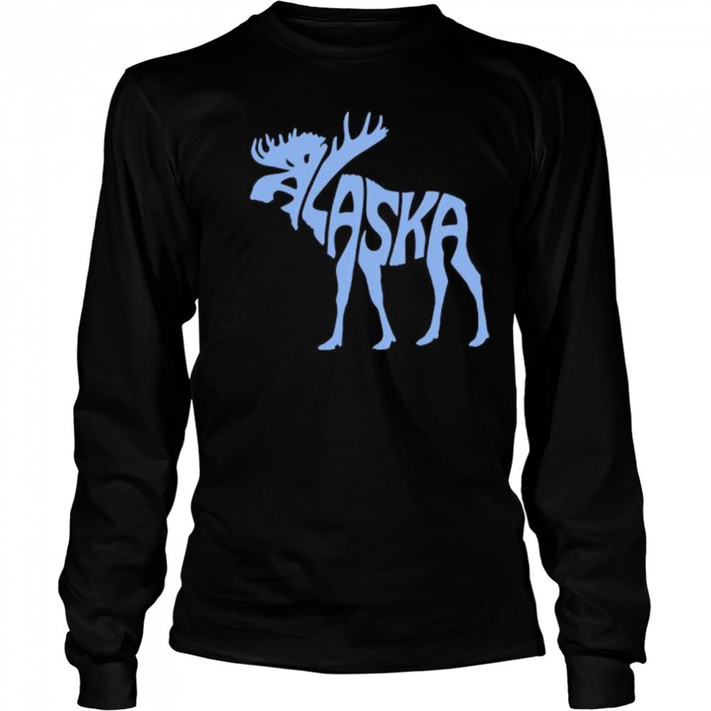 Alaska Moose Word shirt Long Sleeved