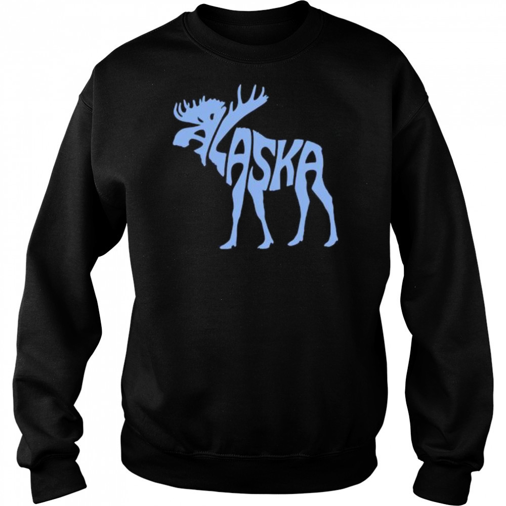 Alaska Moose Word shirt Hoodie