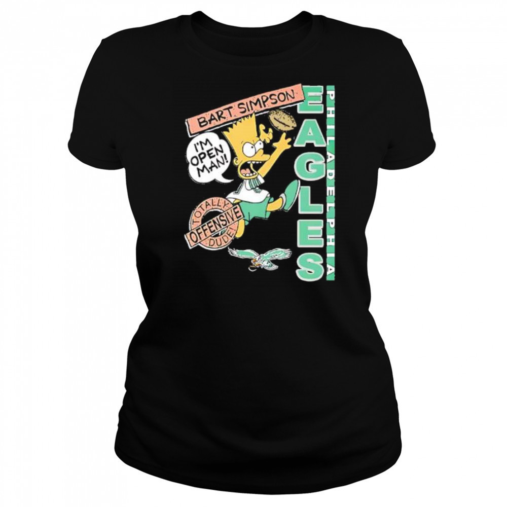Bart Simpson Eagles NFL shirt Women's T-shirt