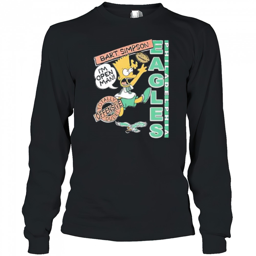 Bart Simpson Eagles NFL shirt Long Sleeved