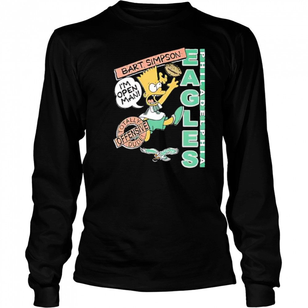 Bart Simpson Eagles NFL shirt Long Sleeved