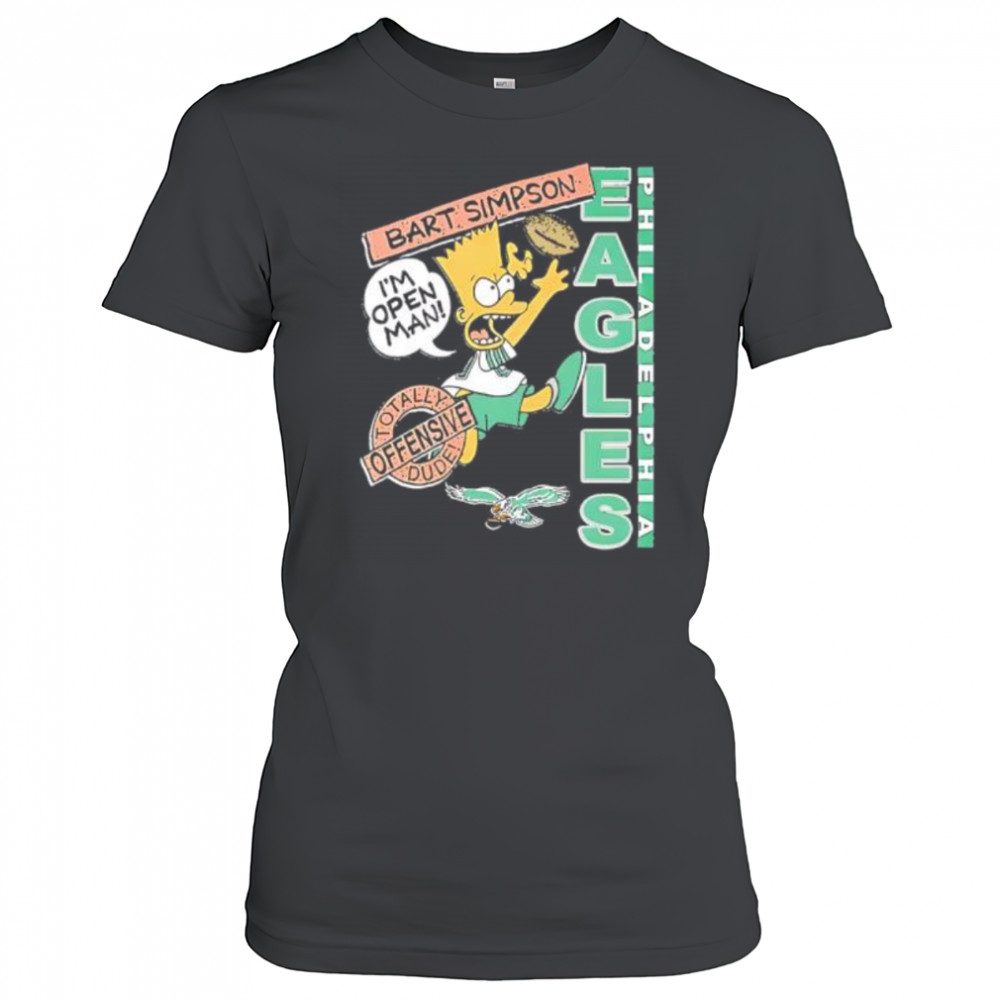Bart Simpson Eagles NFL shirt Women's T-shirt