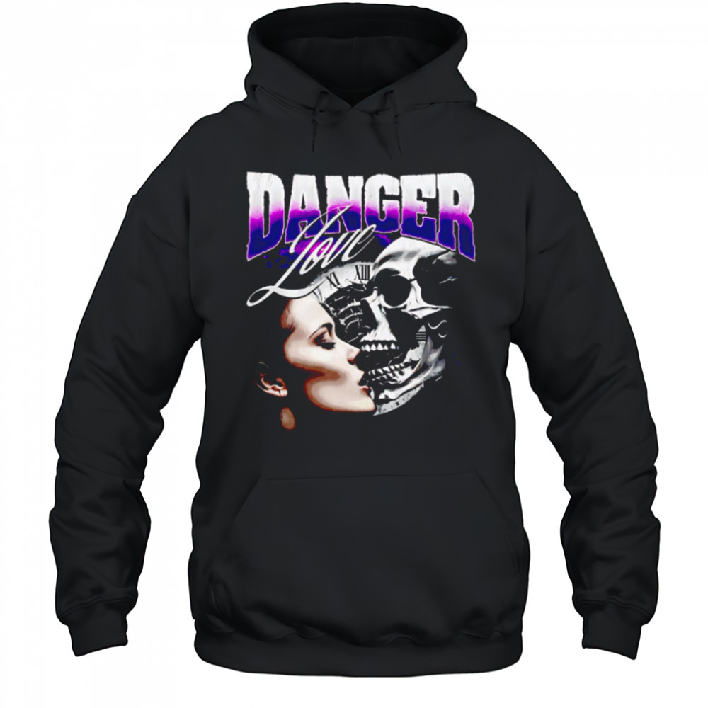 Danger Love Skull Kiss Girl retro shirt Hoodie