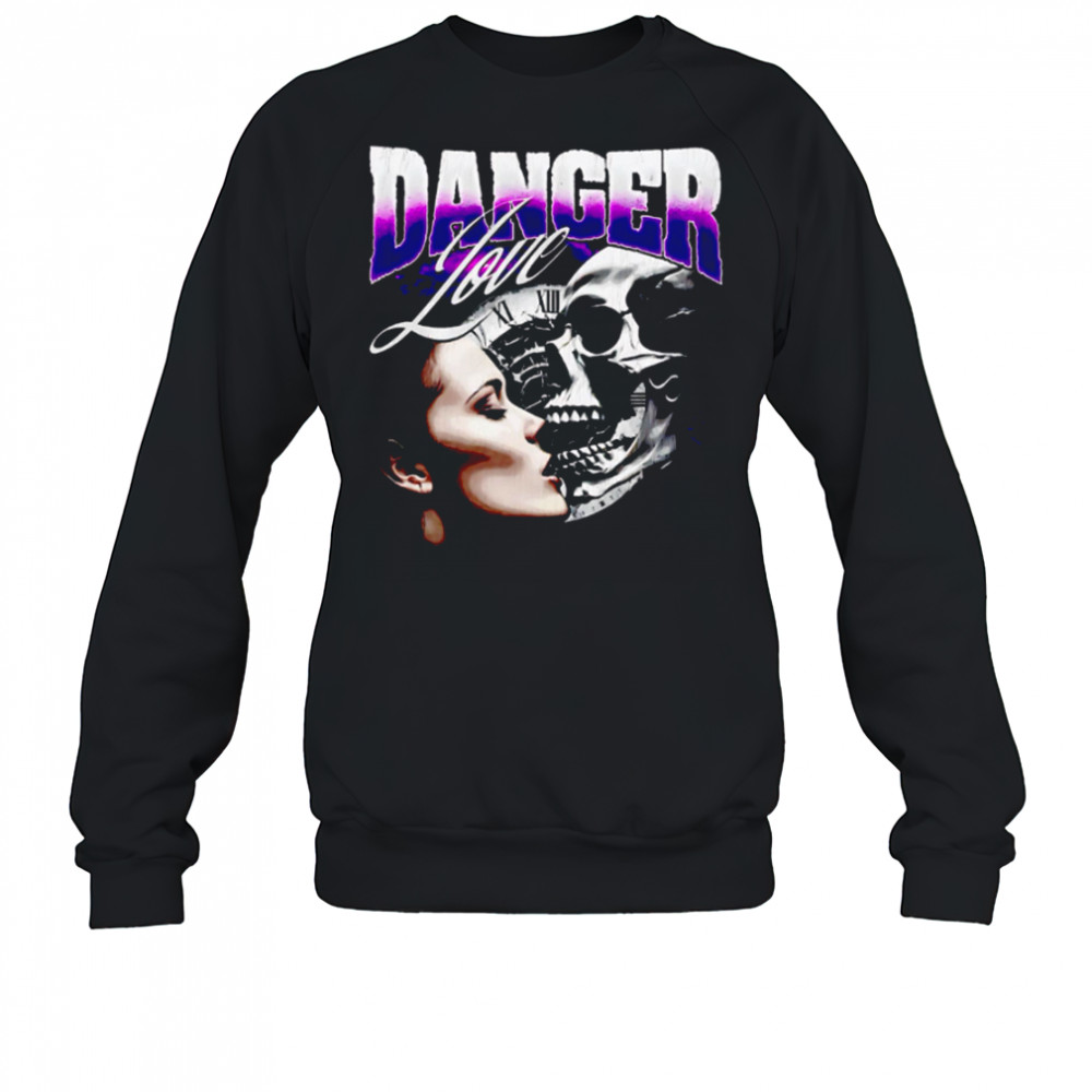 Danger Love Skull Kiss Girl retro shirt Sweatshirt