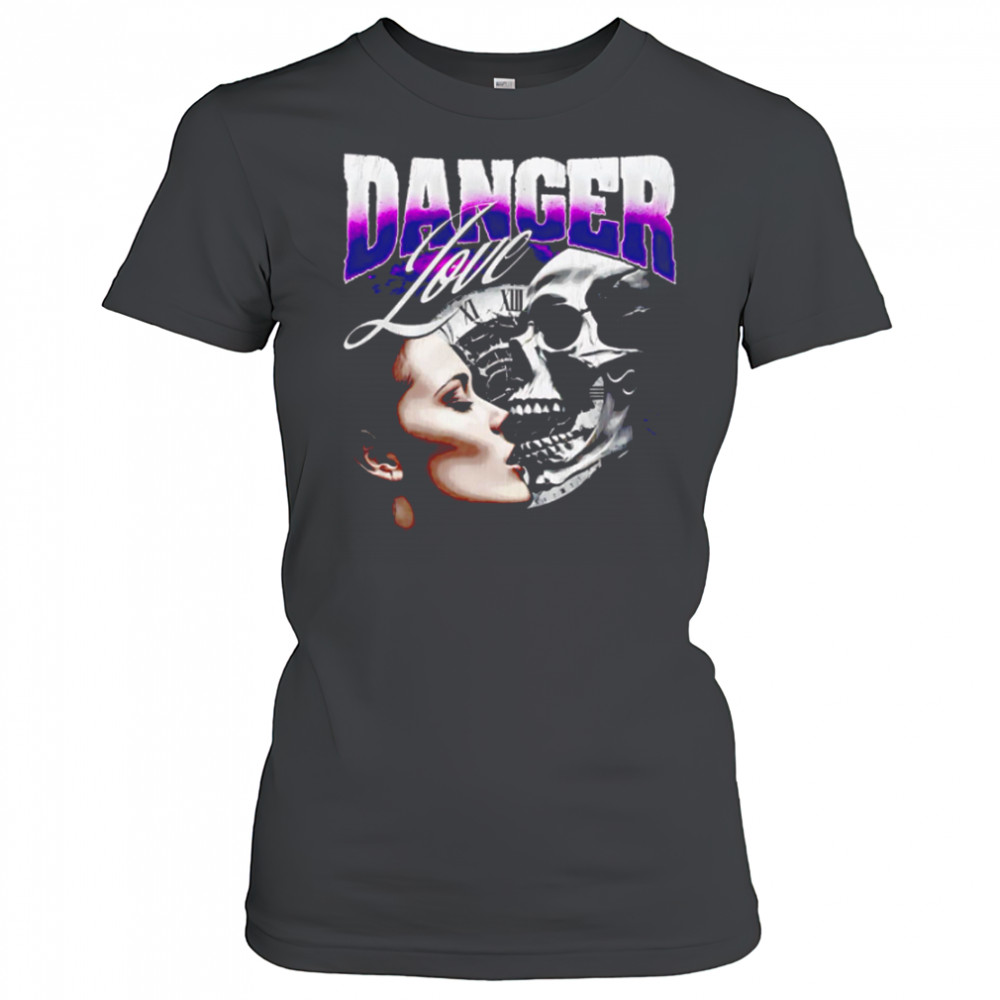 Danger Love Skull Kiss Girl retro shirt Women's T-shirt