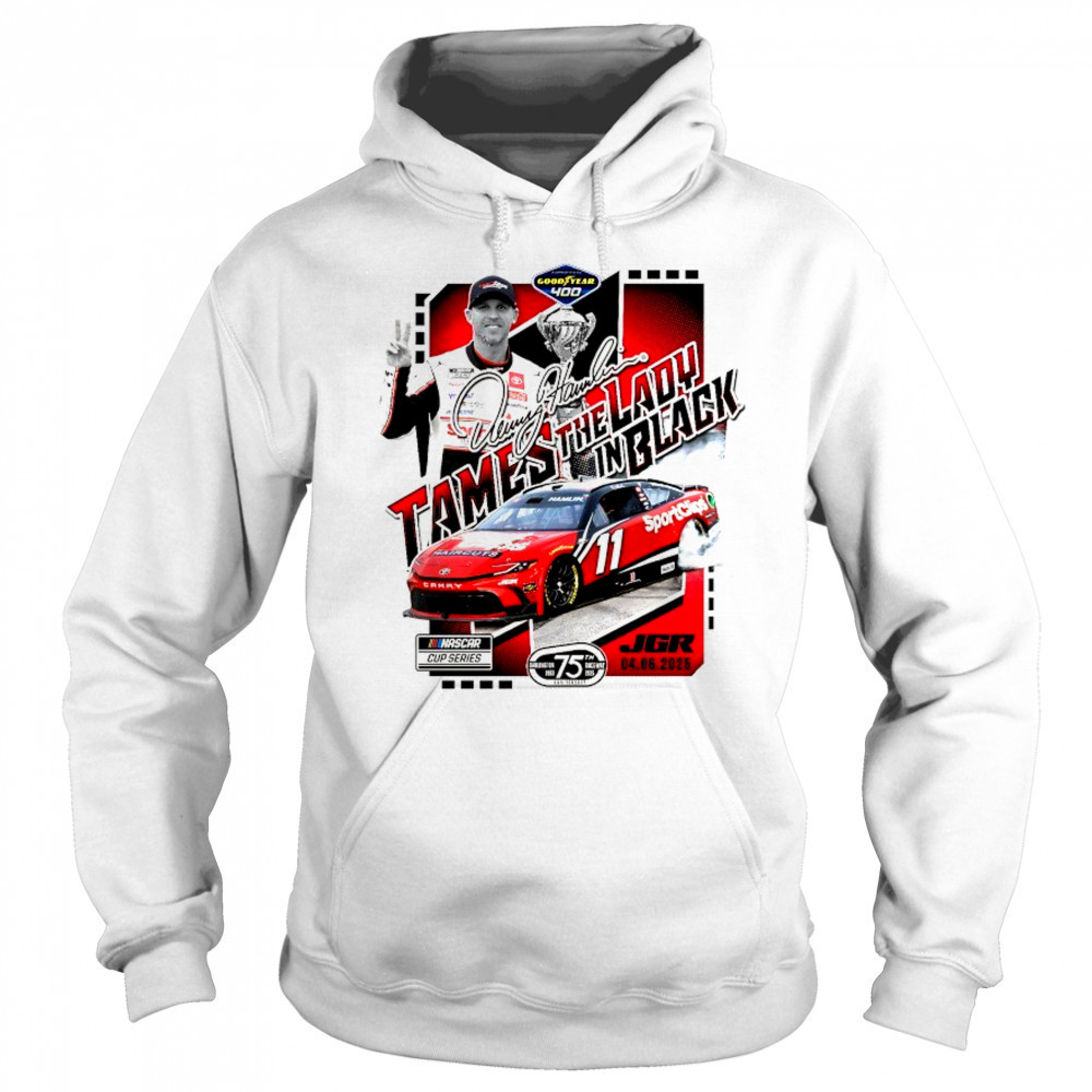 Denny Hamlin Checkered Flag Sports 2025 Goodyear 400 Race Winner signature shirt Sweatshirt