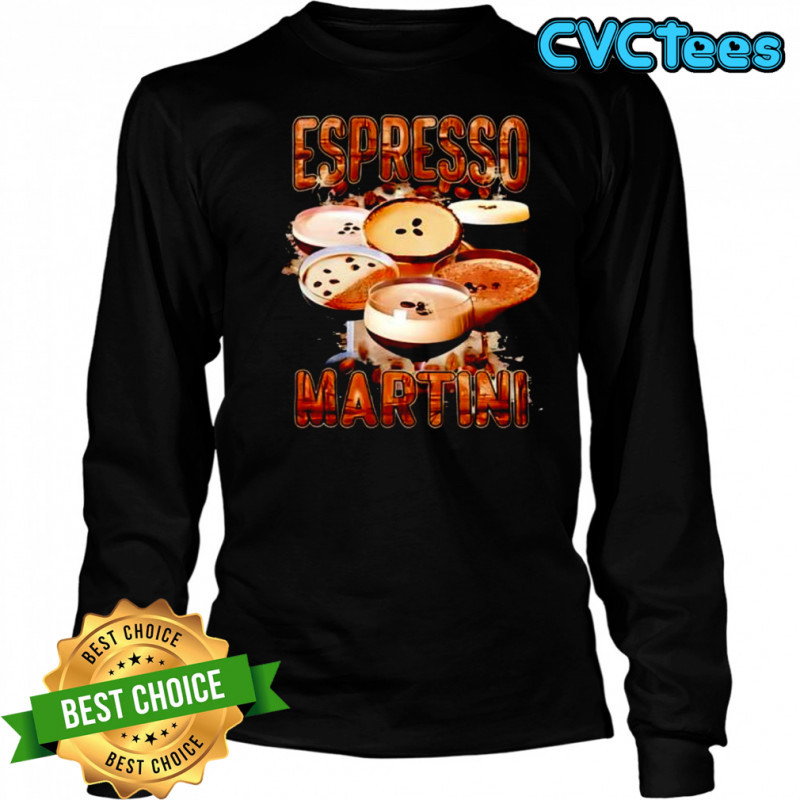 Espresso Martini cocktail retro shirt Long Sleeved