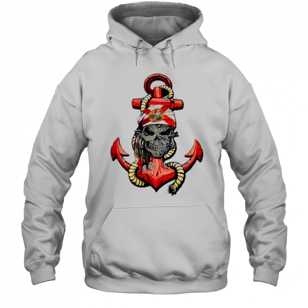 Florida Jolly Roger Short Sleeve Performance shirt Hoodie