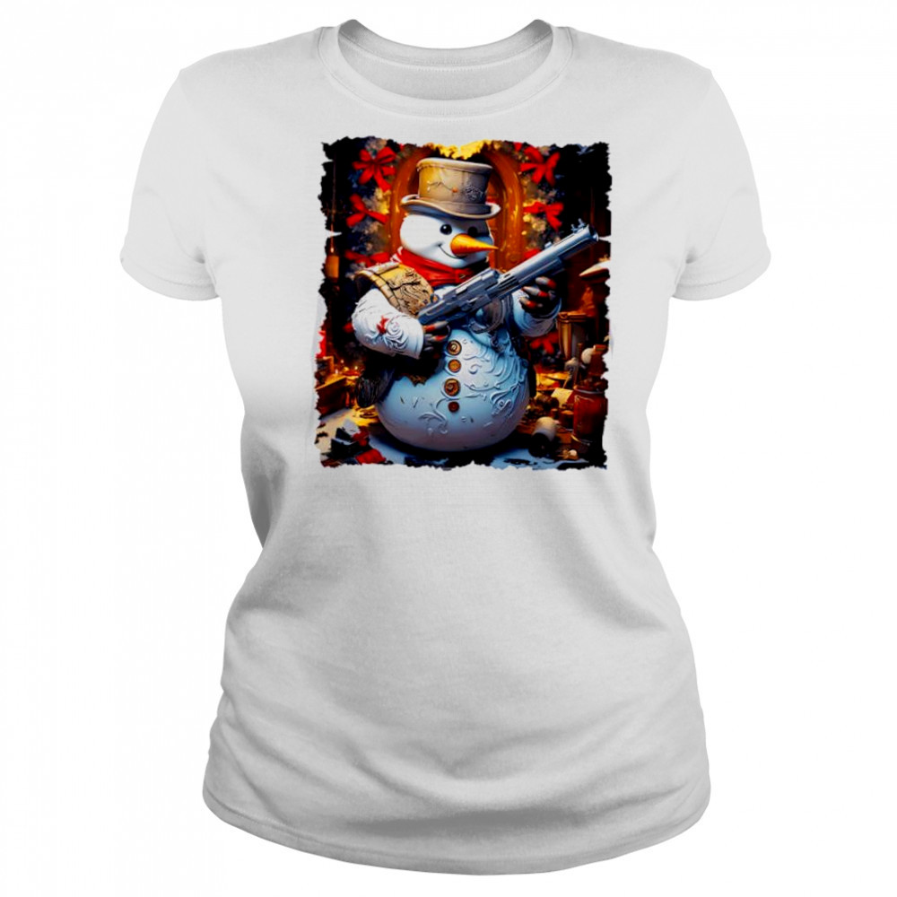 Frosty the Gangster Short Sleeve Performance shirt Women's T-shirt