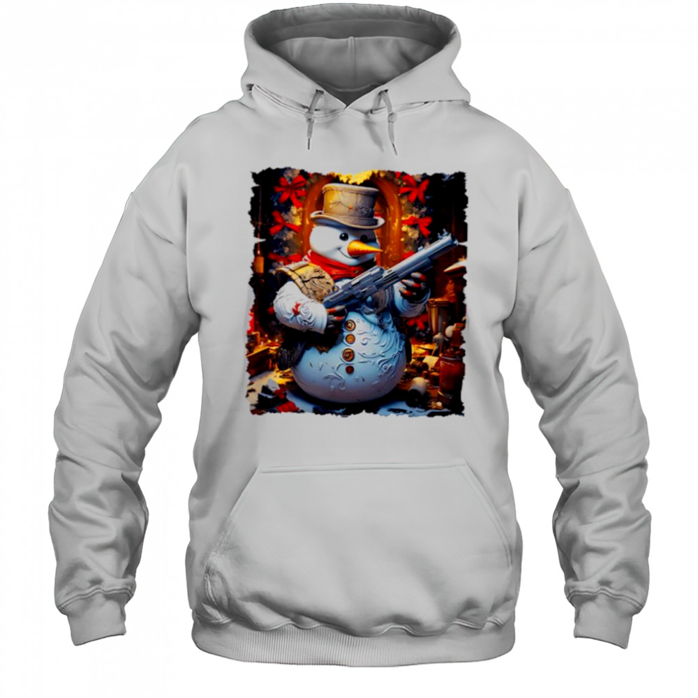 Frosty the Gangster Short Sleeve Performance shirt Hoodie