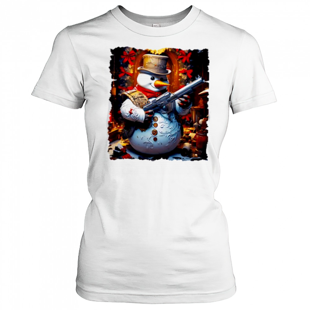 Frosty the Gangster Short Sleeve Performance shirt Women's T-shirt