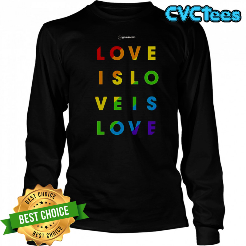 Gamescom Love Is Love Pride T-Shirt Long Sleeved