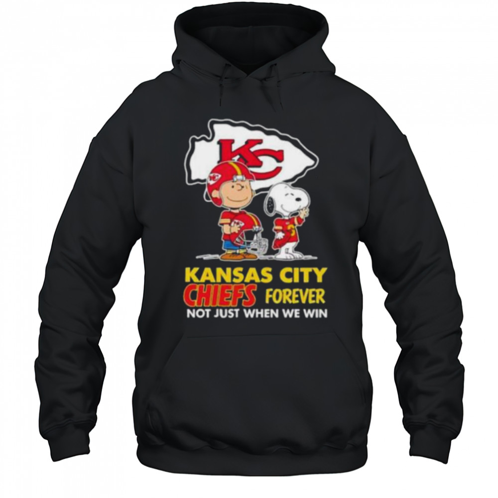 Kansas City Chiefs Charlie Brown Snoopy Chiefs Forever Not Just When We Win shirt Hoodie