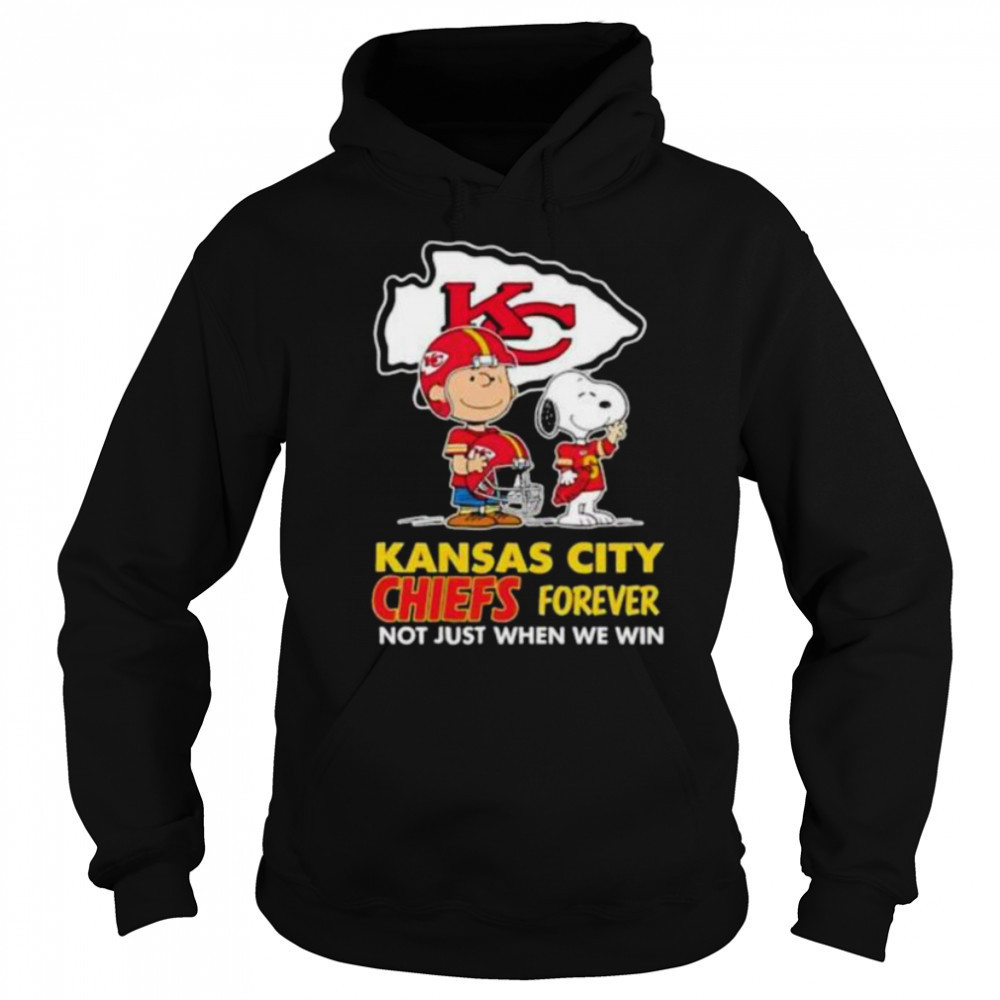 Kansas City Chiefs Charlie Brown Snoopy Chiefs Forever Not Just When We Win shirt Sweatshirt