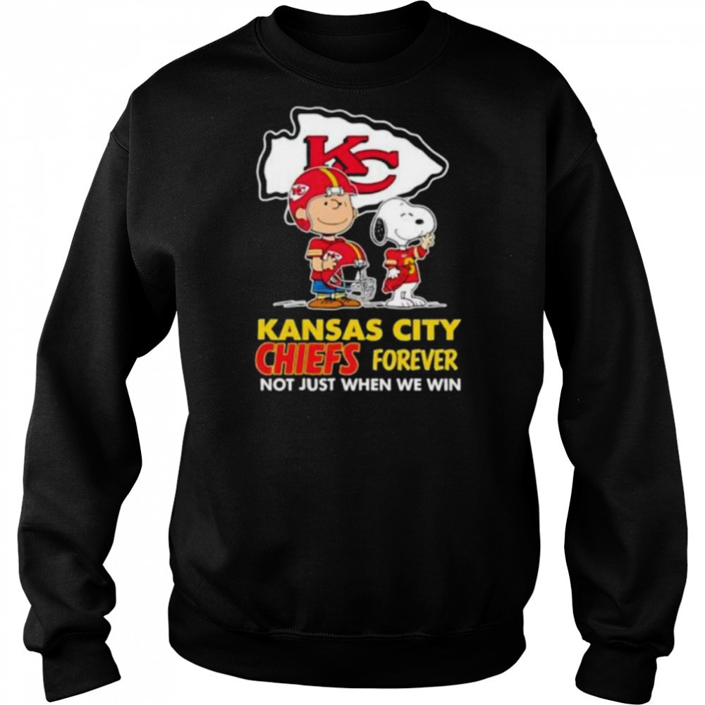 Kansas City Chiefs Charlie Brown Snoopy Chiefs Forever Not Just When We Win shirt Hoodie